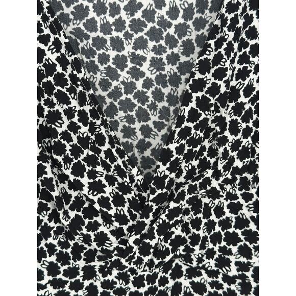 Leith New! Cloud Floral Dress Black White Knee Length Short Sleeve Work Size 2X - Picture 5 of 9